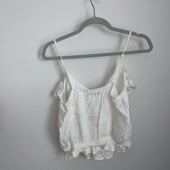 AMERICAN EAGLE - WHITE LACE V-NECK TANK TOP - Picture 8 of 16